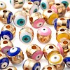200Pcs 4 Colors Alloy Enamel Beads ENAM-LS0001-82-4