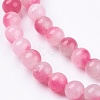 Two Tone Natural White Jade Bead Strands G-R165-6mm-M1-3