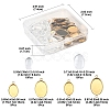 DIY Oval 304 Stainless Steel Cabochon Connector & Pendant Making Kits DIY-FS0008-31-4