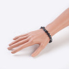 Natural Snowflake Obsidian Stretch Bracelets BJEW-JB03681-10-3