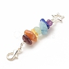 Chakra Theme Natural Gemstone Pendant Decorations HJEW-JM00645-03-3