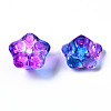 Two Tone Transparent Spray Painted Glass Beads GGLA-S054-011D-02-3