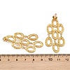 304 Stainless Steel Teardrop Tassel Stud Earrings EJEW-C164-01G-3