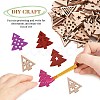 100Pcs Christmas Tree Unfinished Wooden Ornaments WOCR-CJ0001-01-3