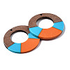 Resin & Walnut Wood Pendants RESI-S389-068A-A04-3