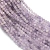 Natural Lavender Amethyst Beads Strands G-O166-28-4mm-01-2