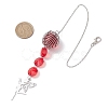 Glass Round & Octagonal Beads Hanging Suncatchers HJEW-JM04617-03-3