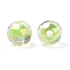 Two Tone UV Plating Rainbow Iridescent Acrylic Beads TACR-D010-06C-3