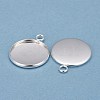 304 Stainless Steel Pendant Cabochon Settings STAS-F191-14S-G-2