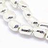 Electroplate Non-magnetic Synthetic Hematite Beads Strands G-L485-17A-S-2