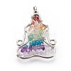 Natural & Synthetic Mixed Gemstone Chakra Pendants X-G-I212-01-3