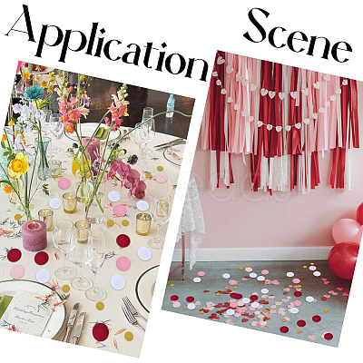 200Pcs Round Paper Table Scatter Confetti DIY-SC0032-57A-1