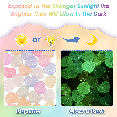 Luminous Transparent Acrylic Beads LACR-TA0001-07E-1