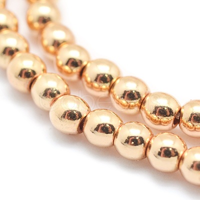 Electroplate Non-magnetic Synthetic Hematite Beads Strands G-L485-01D-LG-1