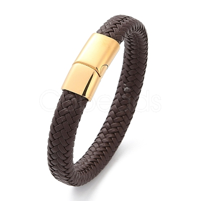 Braided Microfiber Leather Cord Bracelets for Women Men BJEW-D304-05G-01-1