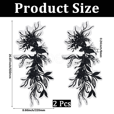 Computerized Embroidery Polyester Ornament Accessories DIY-WH20063-032A-1