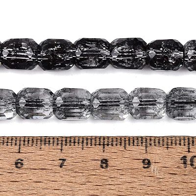 Transparent Crackle Glass Beads Strands GLAA-Q108-04A-01-1