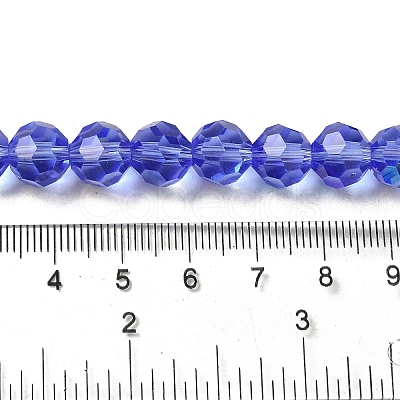 Electroplate Transparent Glass Beads Strands EGLA-A035-T10mm-L14-1
