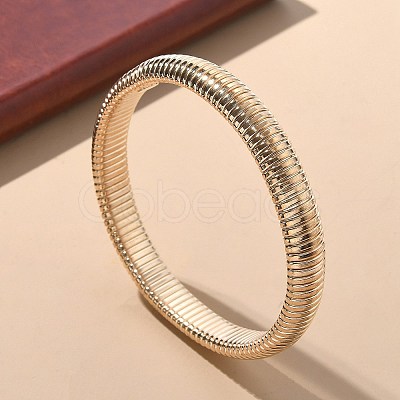 Electrophoresis Iron Bangles for Women BJEW-M057-08G-1