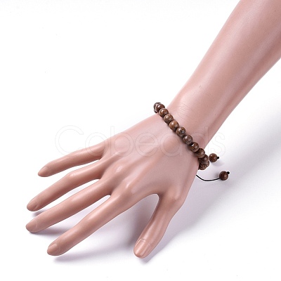 Adjustable Nylon Cord Braided Beaded Bracelets BJEW-JB04708-1