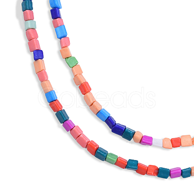 Opaque Spray Painted Glass Bead Strands X1-GLAA-N047-05A-1