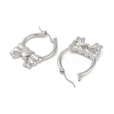 Brass Hoop Earrings for Women EJEW-F344-01P-02-1