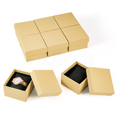 Square Paper Jewelry Bracelet Gift Boxes CON-TAC0010-91G-1