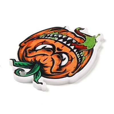 Halloween Themed Opaque Printed Acrylic Pendants SACR-L004-01D-1