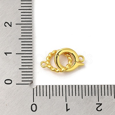 Rack Plating 925 Sterling Silver Fold Over Clasps STER-G038-06G-1