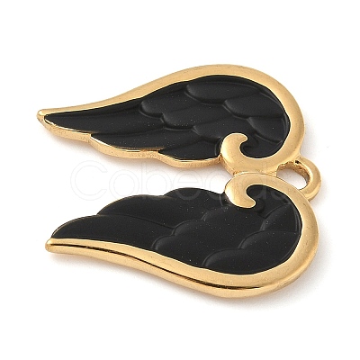 304 Stainless Steel Enamel Pendants STAS-P404-09G-02-1