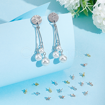 30Pcs 3 Colors 925 Sterling Silver Peg Bails STER-GA0001-13-1