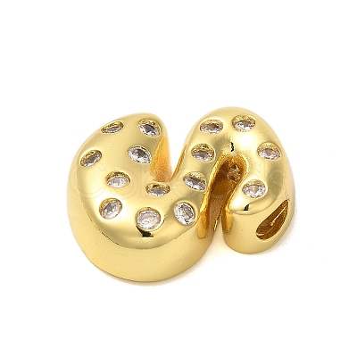 Rack Plating Brass Micro Pave Clear Cubic Zirconia Perdants KK-C067-11G-S-1