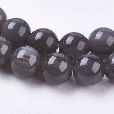 Natural Ice Obsidian Bead Strands G-E468-D01-1