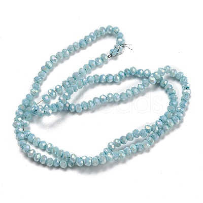 Opaque Baking Paint Glass Beads Strands DGLA-F002-03C-1
