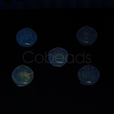UV Plating Luminous Transparent Acrylic Beads OACR-P010-05D-1