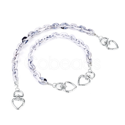 2Pcs Acrylic Link Bag Extender Chains HJEW-TAC0143-1