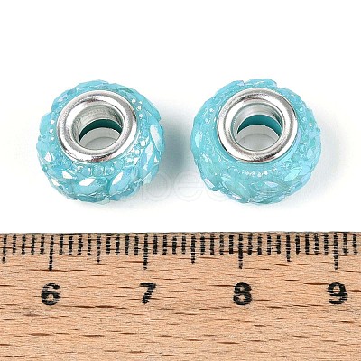 Opaque Resin European Beads RESI-T057-29E-1