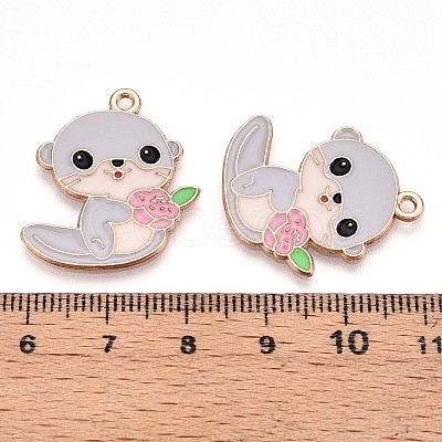 Alloy Enamel Pendants ENAM-T022-02E-01-1