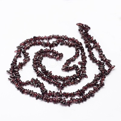 Chips Natural Garnet Beads Strands X-G-N0164-47-1