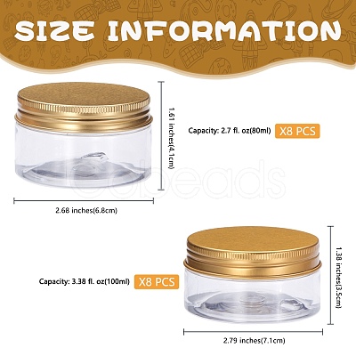 16Pcs 2 Styles PET Plastic Bottles CON-SZ0001-12-1