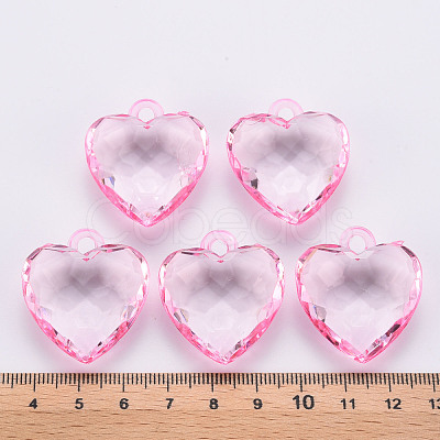 Transparent Acrylic Pendants TACR-T024-03B-903-1