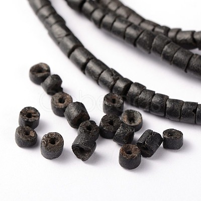 Natural Coconut Column Bead Strands COCB-O001-08-1