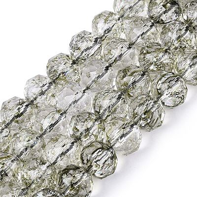 Crackle Transparent Glass Beads Strands GLAA-N063-10mm-03-1
