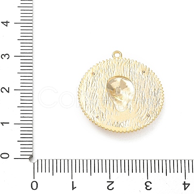 Brass Micro Pave Clear Cubic Zirconia Pendants KK-CBA3EDE-06G-A-1