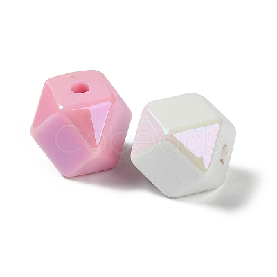 UV Plating Opaque Acrylic Beads OACR-D316-10-1