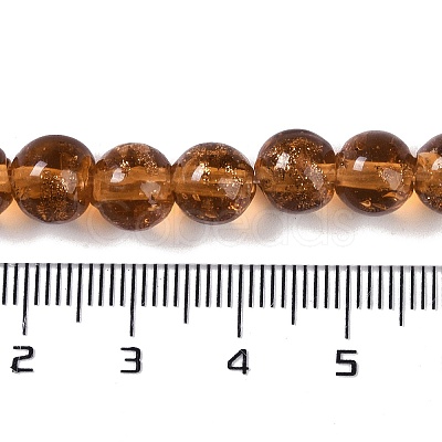 Handmade Gold Sand Lampwork Beads LAMP-Z009-01G-1