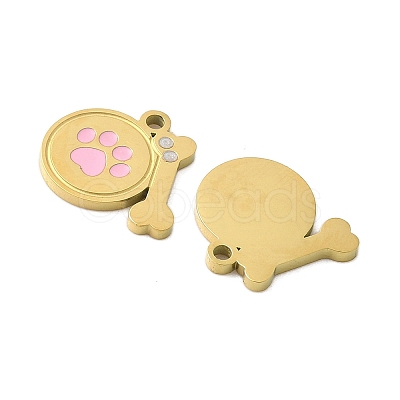 304 Stainless Steel Enamel Charms X1-STAS-G360-03G-01-1