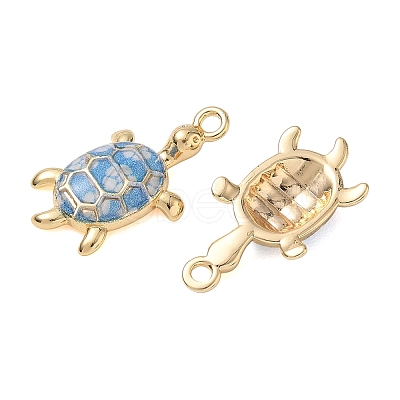 Brass with Enamel Pendants KK-CBA61F8-04G-01-1