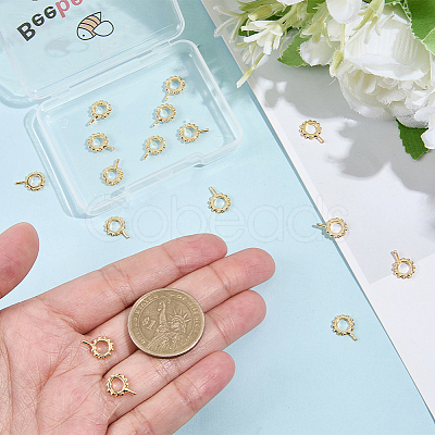 20Pcs Brass Micro Pave Cubic Zirconia Peg Bails KK-BBC0020-31G-1