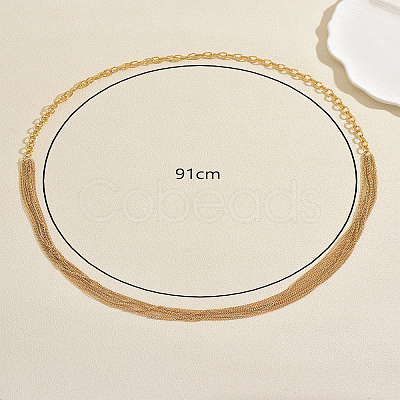 Iron Long Chain Multi-strand Necklaces for Women RD6886-1